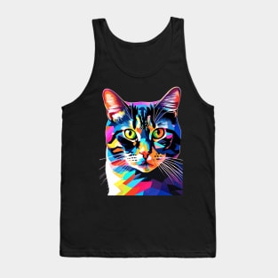 American Shorthair Pop Art Tank Top